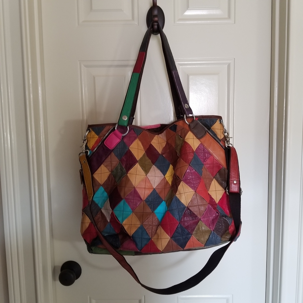 NWT patchwork leather bag